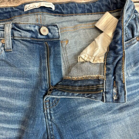 KanCan Women's Straight Leg Ripped Jeans 29 Medium Blue Distressed Ripped Trendy - Picture 5 of 12